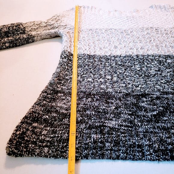 CROFT & BARROW Sweater, Gray Colorblock Cotton Acrylic Knit Long Sleeve, XXL - Picture 9 of 11